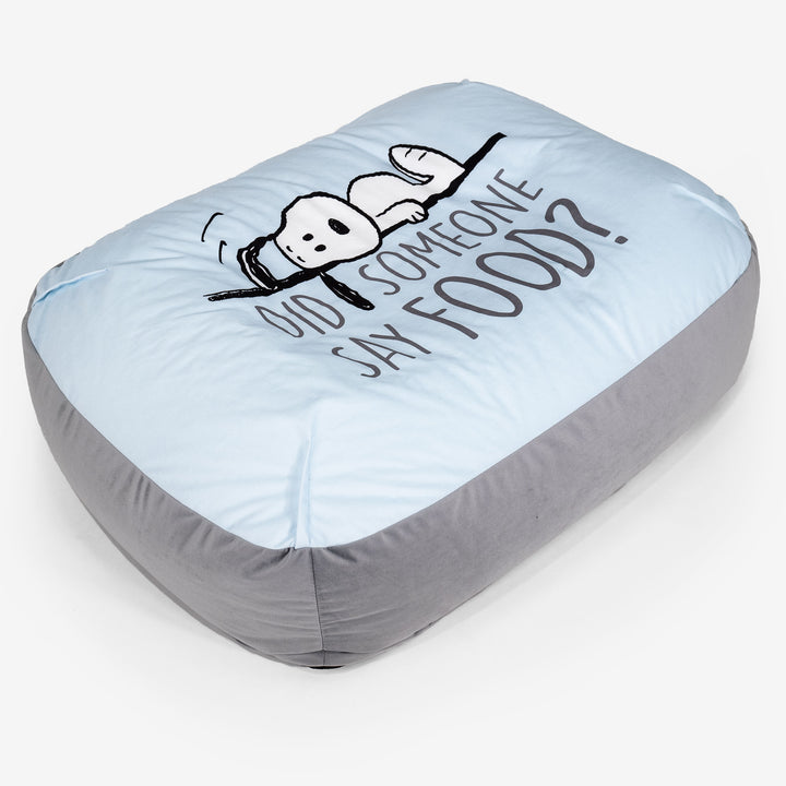 Charlie Brown y Snoopy Cama Encorvada para Perros Grande - Hambriento 01