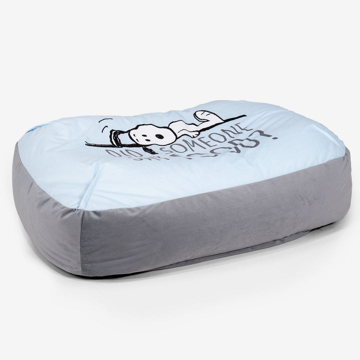 Charlie Brown y Snoopy Cama Encorvada para Perros Grande - Hambriento 02