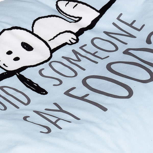Charlie Brown y Snoopy Cama Encorvada para Perros Grande - Hambriento Fabric Close-up Image