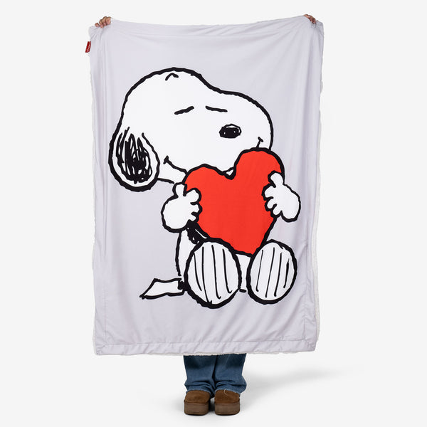 Charlie Brown y Snoopy Manta de Sofá - Corazón 01
