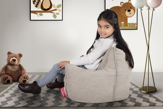 LOUNGE PUG - Puff Sillón para niños - Vaquero Desgastado  Gris