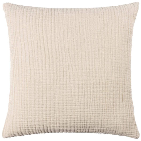 Fundas de Cojín de Muselina de Algodón Arrugado 45 x 45 cm - Crema 01