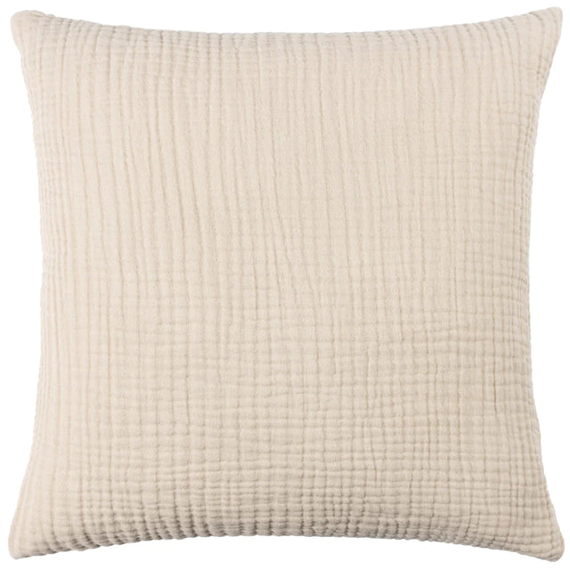 Fundas de Cojín de Muselina de Algodón Arrugado 45 x 45 cm - Crema 01