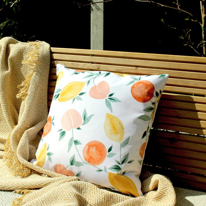 Fundas de Cojín Exterior 43 x 43cm - Estampado de Frutas Blanco 03