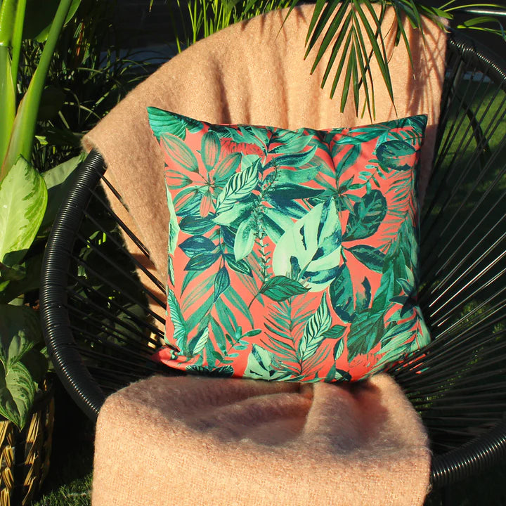 Fundas de Cojín Exterior 43 x 43cm - Estampado de Hojas de la Jungla 03
