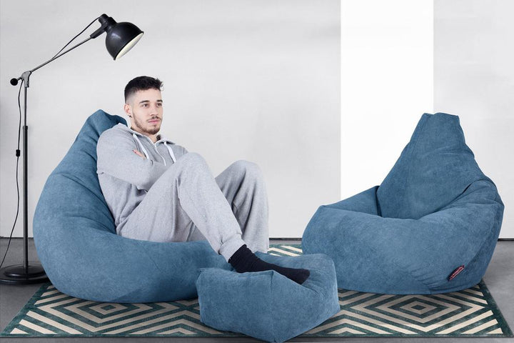 LOUNGE PUG - Silla De Juego Puf - Tejido de Rejilla - Egeo Azul
