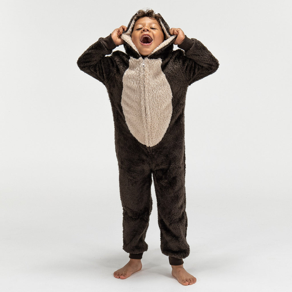 Desenmarañar Amargura cavidad Pijama mono polar Oso Infantil, diseño con capucha, 5-10 años, Marrón– Big  Bertha Original ES