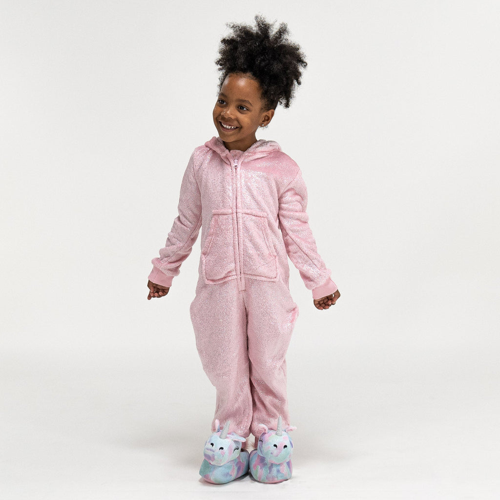 Nadie Devorar cuerno Pijama mono polar Unicornio Infantil, diseño con capucha, 5-10 años, Rosa–  Big Bertha Original ES