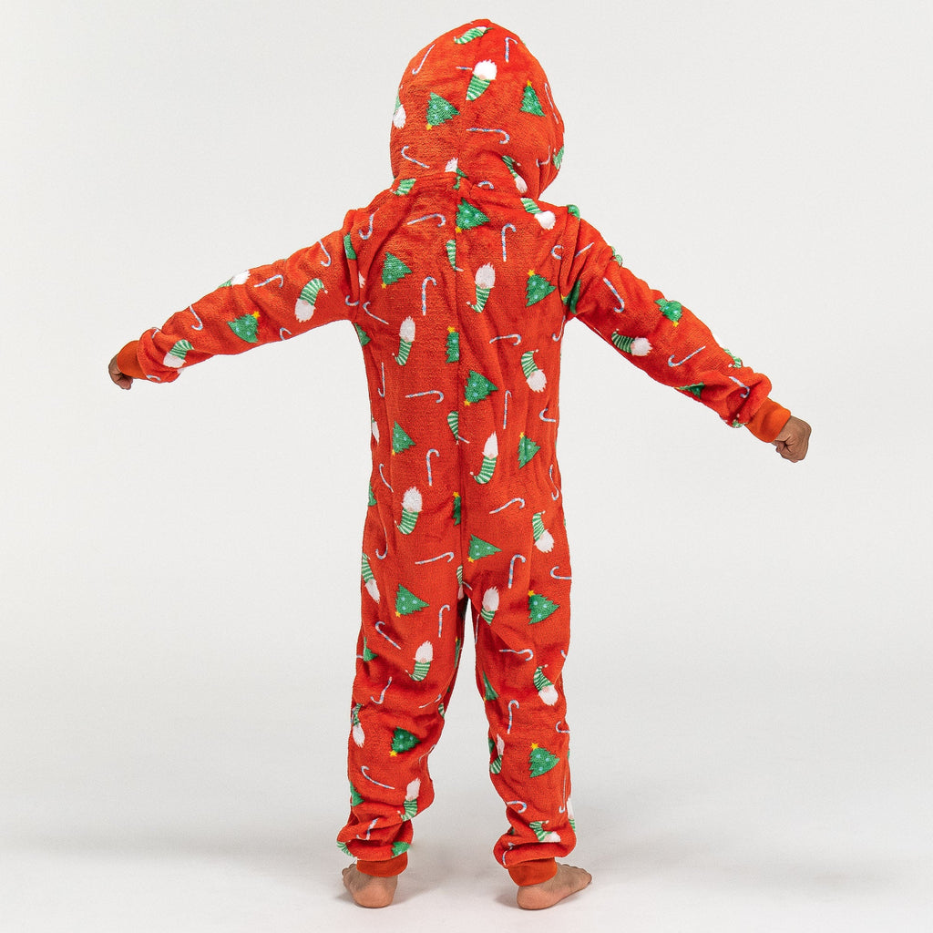 Pijama mono polar Arbol de Navidad Rojo infantil 05