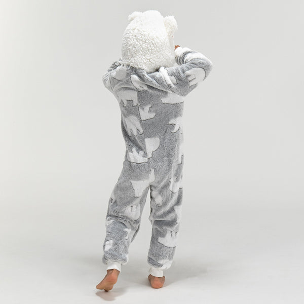 Pijama mono polar Oso polar Infantil Fabric Close-up Image