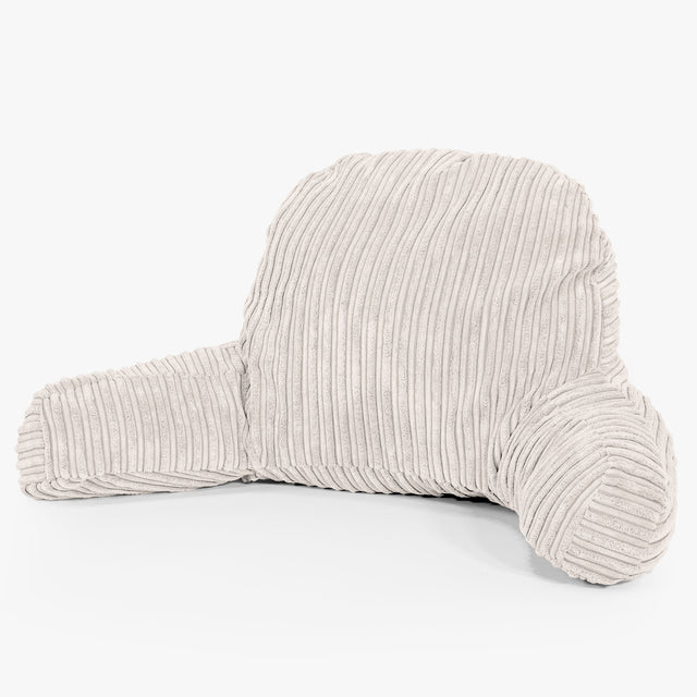 Almohada de Lectura de Alto Soporte - Pana Clásica Marfil 01