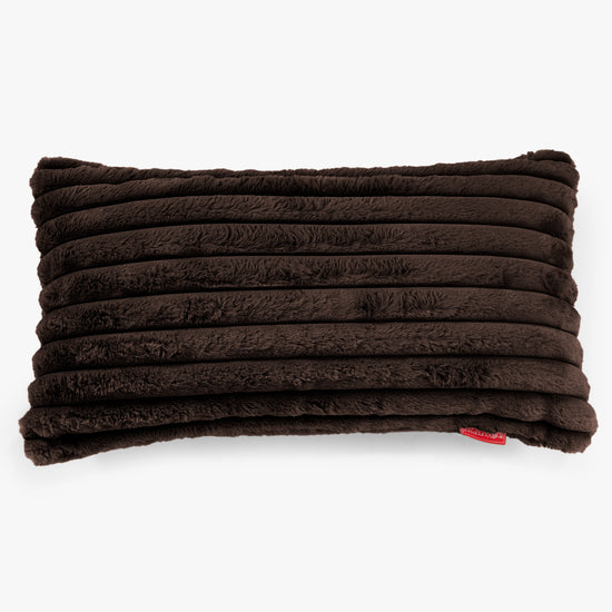 Fundas de Cojín Rectangular Gigante 40 x 80cm - Pana de Felpa Ultra Café 01