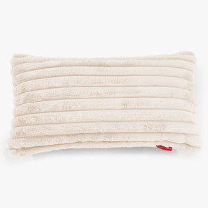 Fundas de Cojín Rectangular Gigante 40 x 70cm - Pana de Felpa Ultra Crema