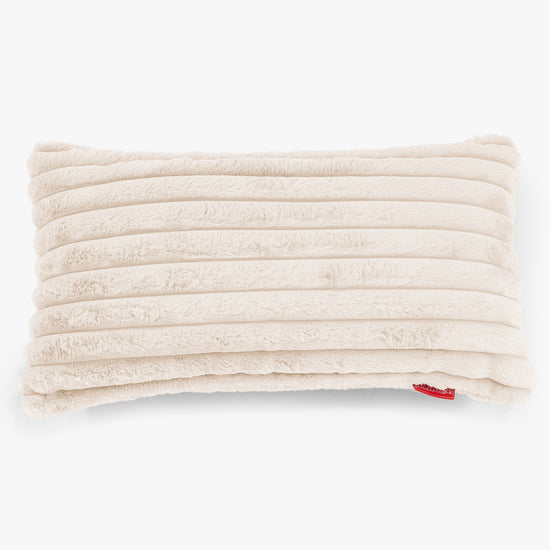 Fundas de Cojín Rectangular Gigante 40 x 80cm - Pana de Felpa Ultra Crema 01