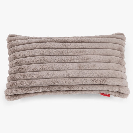 Fundas de Cojín Rectangular Gigante 40 x 80cm - Pana de Felpa Ultra Visón 01