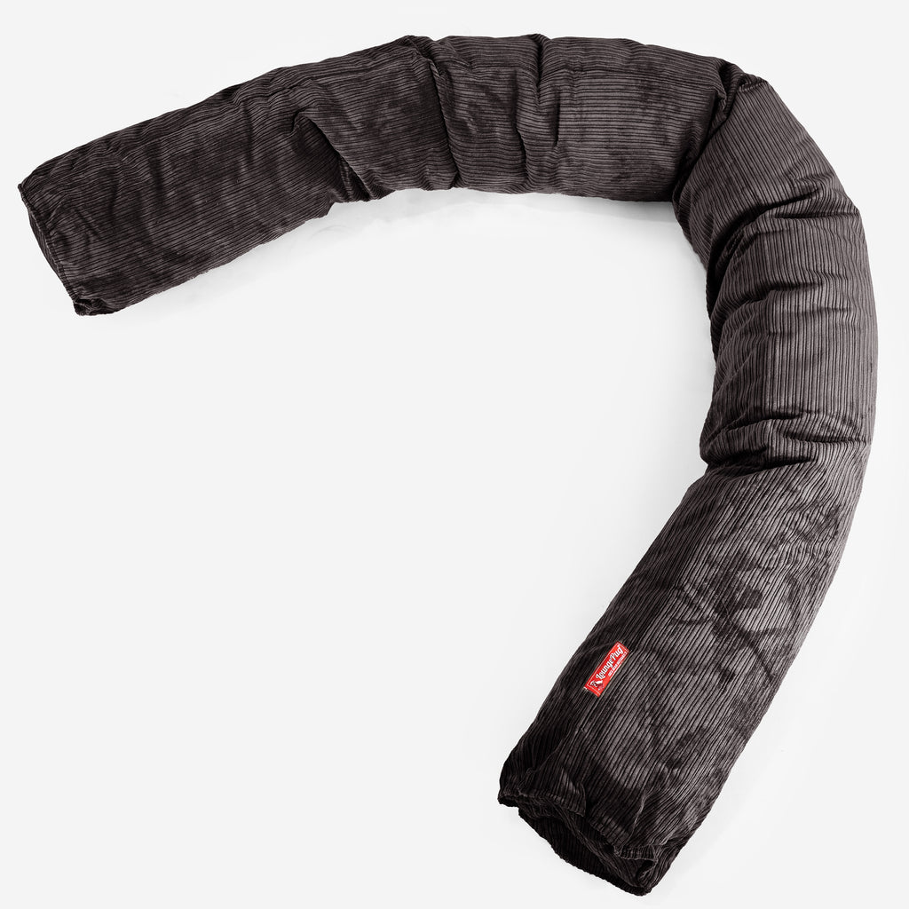Almohada Gigante Para sofás, C150L, CloudSac Viscoelástico - Pana de rayas finas Grafito 01