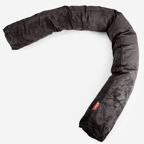 Almohada Gigante para Sofás XL - Pana de rayas finas Grafito 01