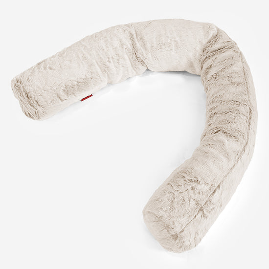 Almohada Gigante para Sofás XL - Piel de Conejo Sintética Blanco 01