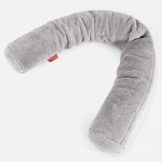 Almohada Gigante para Sofás XL - Piel de Osito Sintética Gris Medio 01