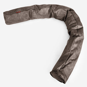 Almohada Gigante para Sofás XL - Cuero Envejecido Pizarra Natural