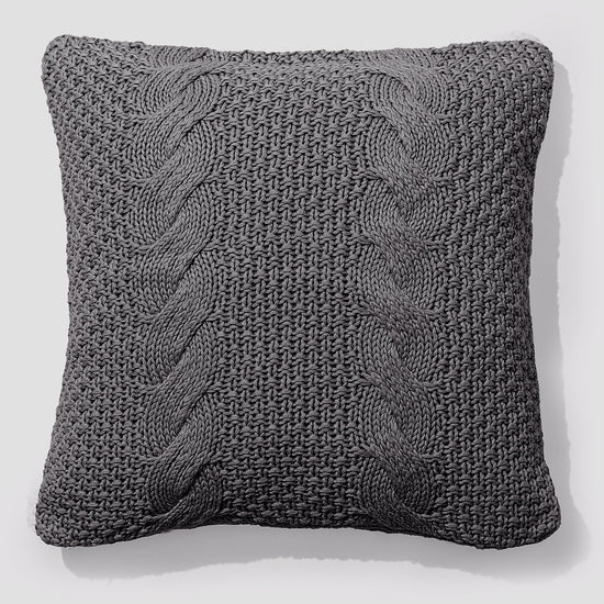 Cojín 47 x 47cm - Algodón 100% Cable Gris 01