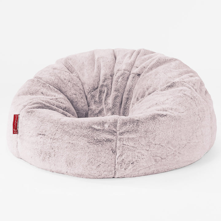 CloudSac 200 Kids Puf Gigante Viscoelástico Infanti - Piel de Conejo Sintética Rosa Empolvado 01