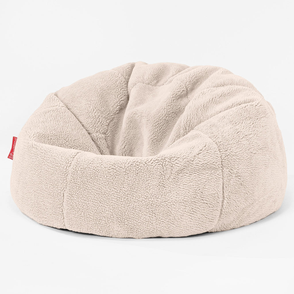 CloudSac 200 Kids Puf Gigante Viscoelástico Infanti - Piel de Osito Sintética Crema 01
