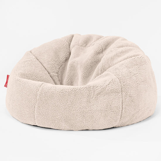 CloudSac 200 Kids Puf Gigante Viscoelástico Infanti - Piel de Osito Sintética Crema 01