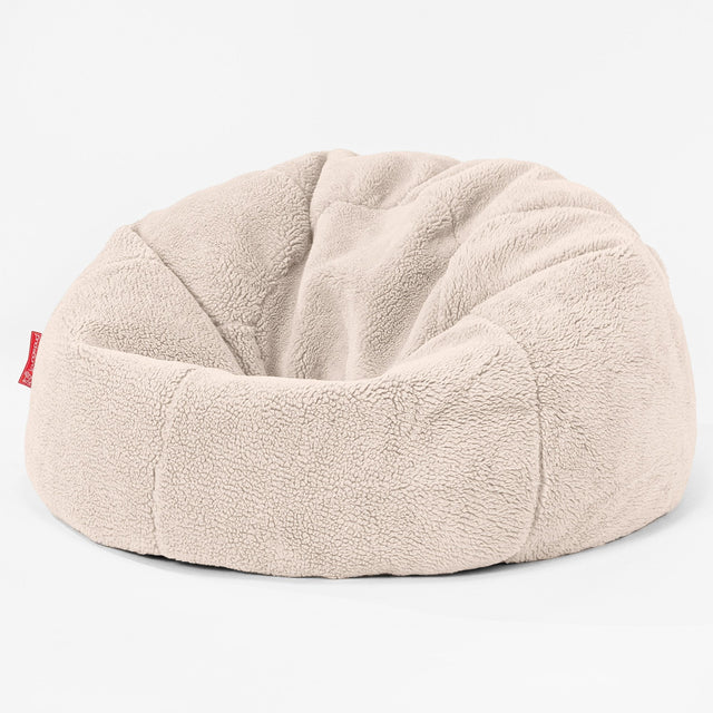 CloudSac 200 Kids Puf Gigante Viscoelástico Infanti - Piel de Osito Sintética Crema 01