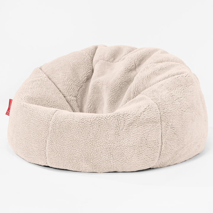 CloudSac 200 Kids Puf Gigante Viscoelástico Infanti - Piel de Osito Sintética Crema 01