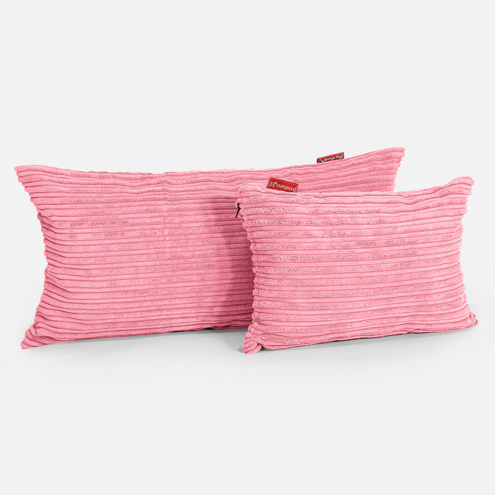 CloudSac 50 Almohada Gigante Viscoelástica 40 x 80cm - Pana Clásica Coral 