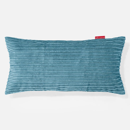 CloudSac 50 Almohada Gigante Viscoelástica 40 x 80cm - Pana Clásica Egeo Azul 