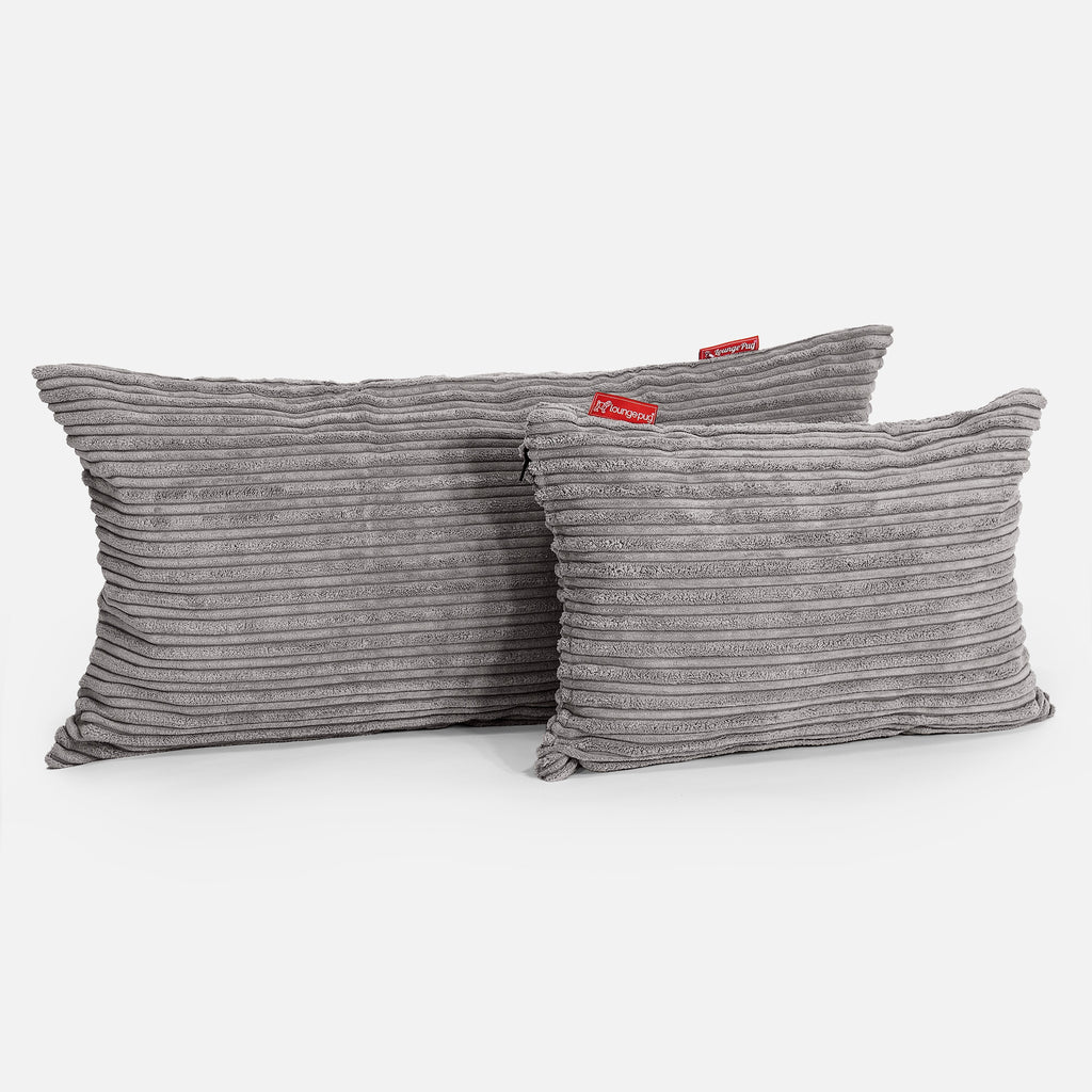 CloudSac 50 Almohada Gigante Viscoelástica 40 x 80cm - Pana Clásica Grafito 