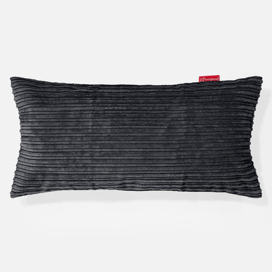 CloudSac 50 Almohada Gigante Viscoelástica 40 x 80cm - Pana Clásica Negro 