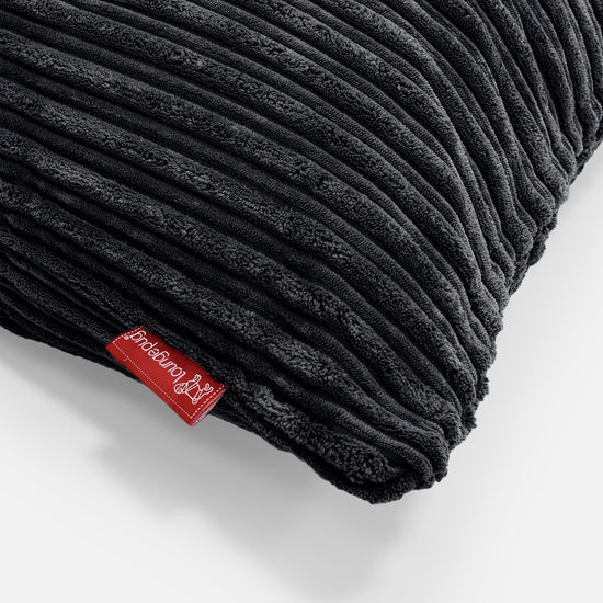 CloudSac 50 Almohada Gigante Viscoelástica 40 x 80cm - Pana Clásica Negro 