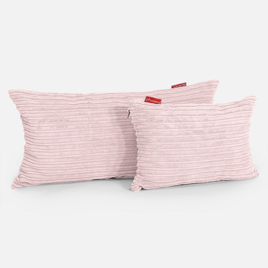 CloudSac 50 Almohada Gigante Viscoelástica 40 x 80cm - Pana Clásica Rosa Claro 