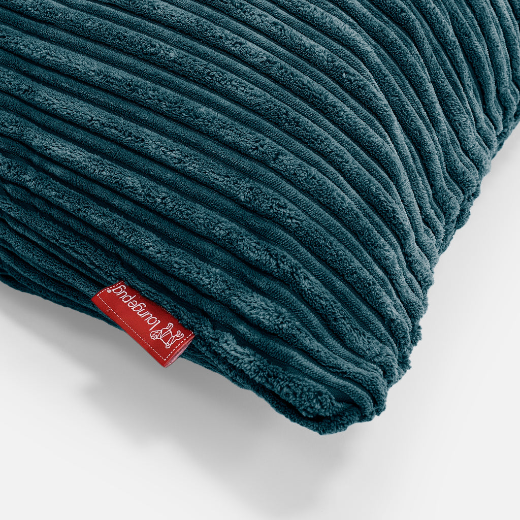 CloudSac 50 Almohada Gigante Viscoelástica 40 x 80cm - Pana Clásica Turquesa 