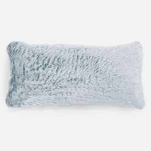 Fundas de Cojín Rectangular Gigante 40 x 70cm - Piel de Conejo Sintética Azul Empolvado