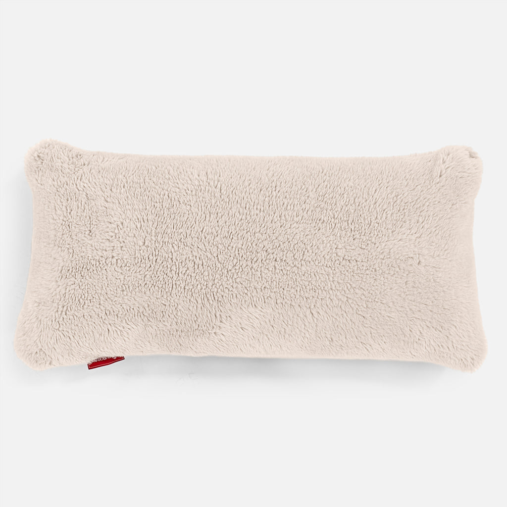 CloudSac 50 Almohada Gigante Viscoelástica 40 x 80cm - Piel de Osito Sintética Crema 