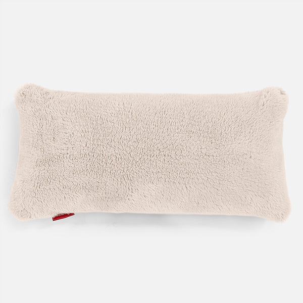 CloudSac 50 Almohada Gigante Viscoelástica 40 x 80cm - Piel de Osito Sintética Crema 