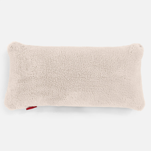 CloudSac 50 Almohada Gigante Viscoelástica 40 x 80cm - Piel de Osito Sintética Crema 