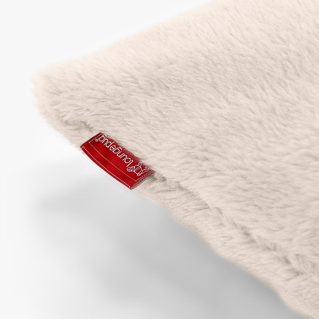 CloudSac 50 Almohada Gigante Viscoelástica 40 x 80cm - Piel de Osito Sintética Crema 