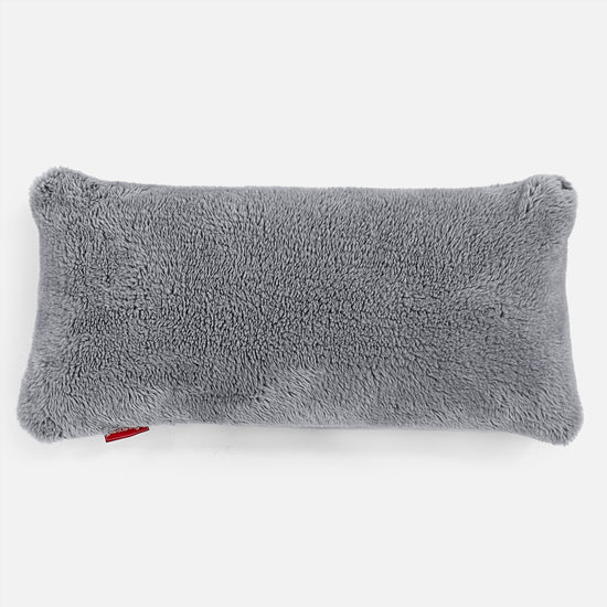 CloudSac 50 Almohada Gigante Viscoelástica 40 x 80cm - Piel de Osito Sintética Gris oscuro 