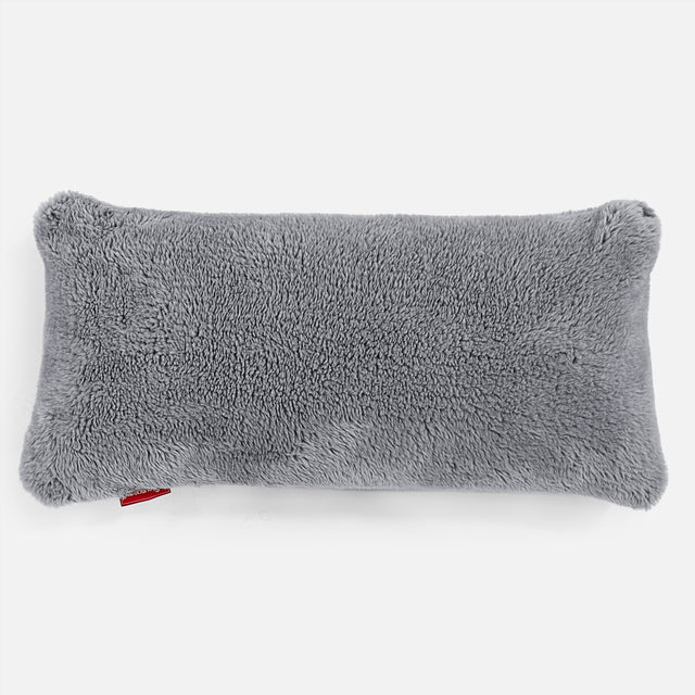 CloudSac 50 Almohada Gigante Viscoelástica 40 x 80cm - Piel de Osito Sintética Gris oscuro 