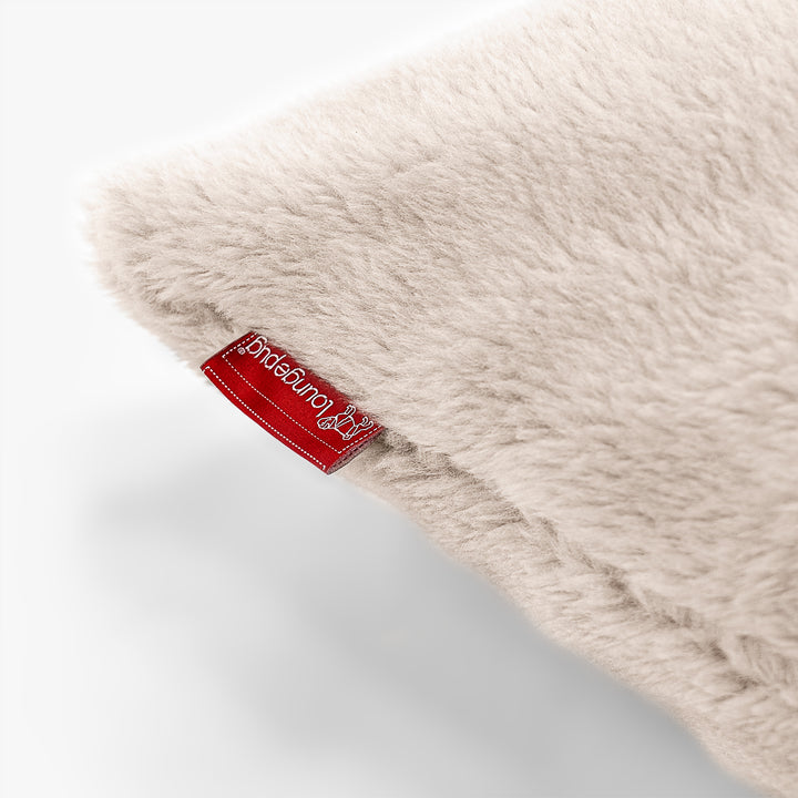 CloudSac 50 Almohada Gigante Viscoelástica 40 x 80cm - Piel de Osito Sintética Visón