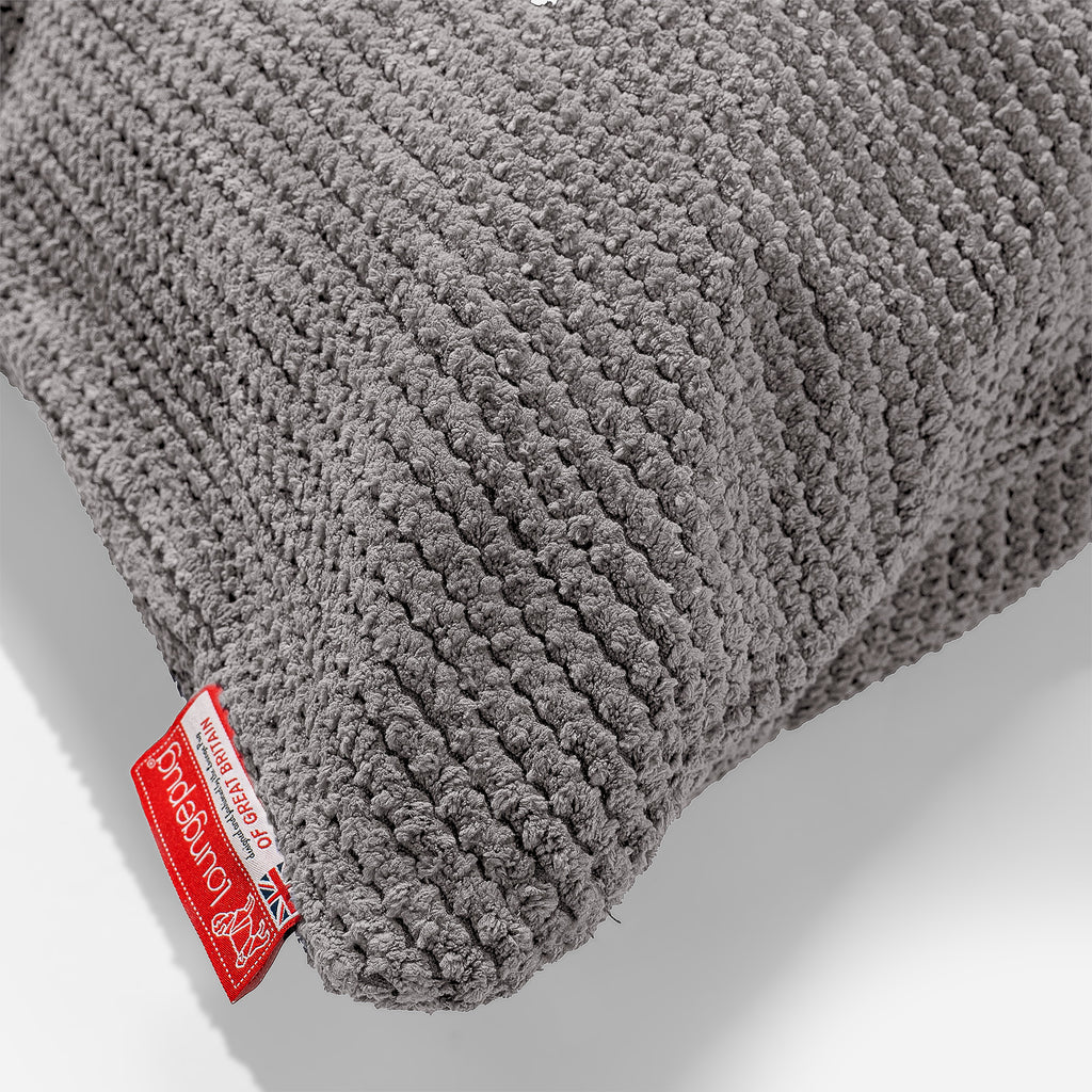 CloudSac 50 Almohada Gigante Viscoelástica 40 x 80cm - Pompón Carbón Gris