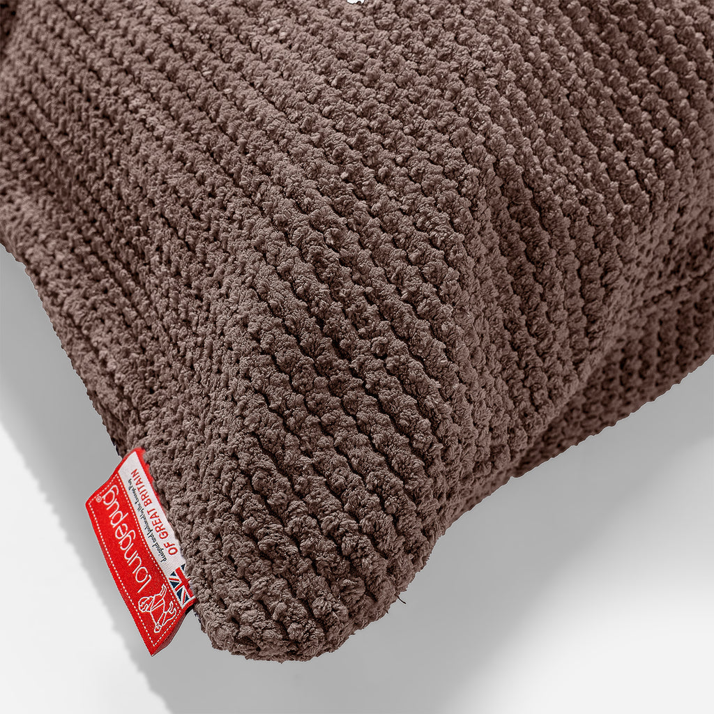 CloudSac 50 Almohada Gigante Viscoelástica 40 x 80cm - Pompón Chocolate 