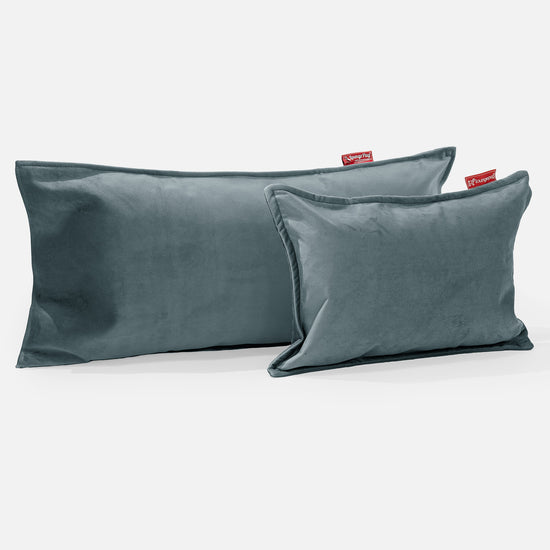 CloudSac 50 Almohada Gigante Viscoelástica 40 x 80cm - Terciopelo Turquesa 0