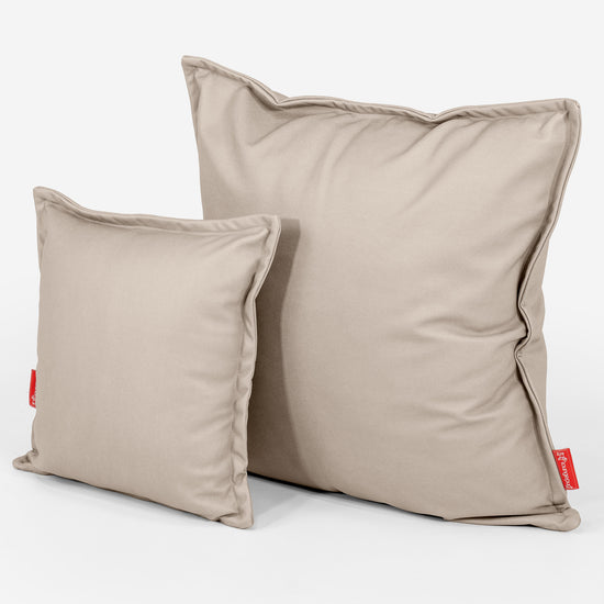 Fundas de Cojín 47 x 47cm - Cuero Vegano Marfil 02