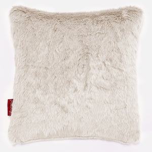 Fundas de Cojín 47 x 47cm - Piel de Conejo Sintética Blanco